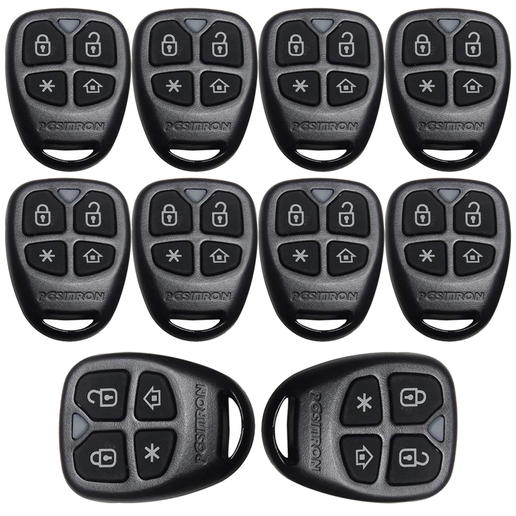 Kit com 10 Unidades do Controles Remoto Alarme Positron Flex 52 - Linha 290 293 300 330 360