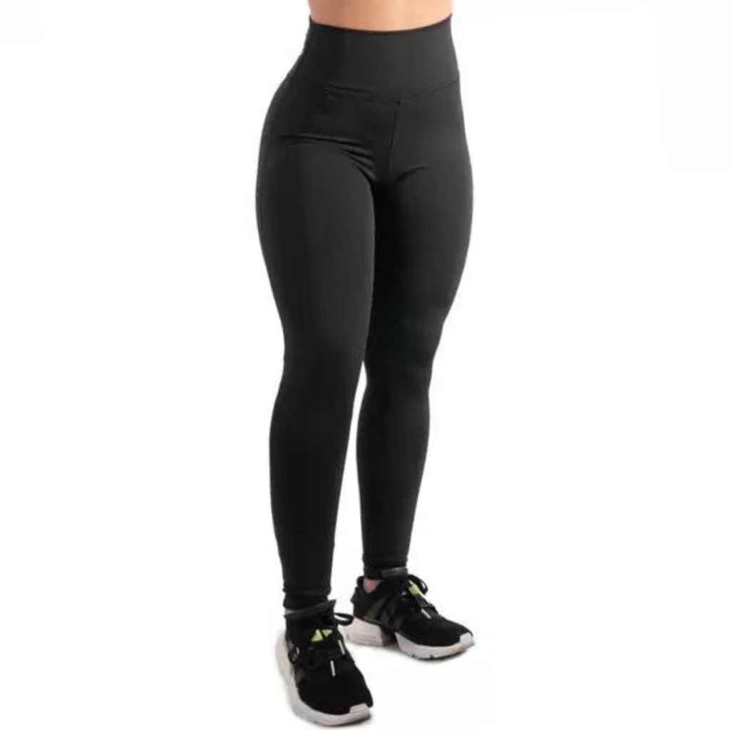 Kit 2 Calça Legging Feminina Fitness Academia  Básica Levanta Bumbum Cintura Alta Roupas Femininas