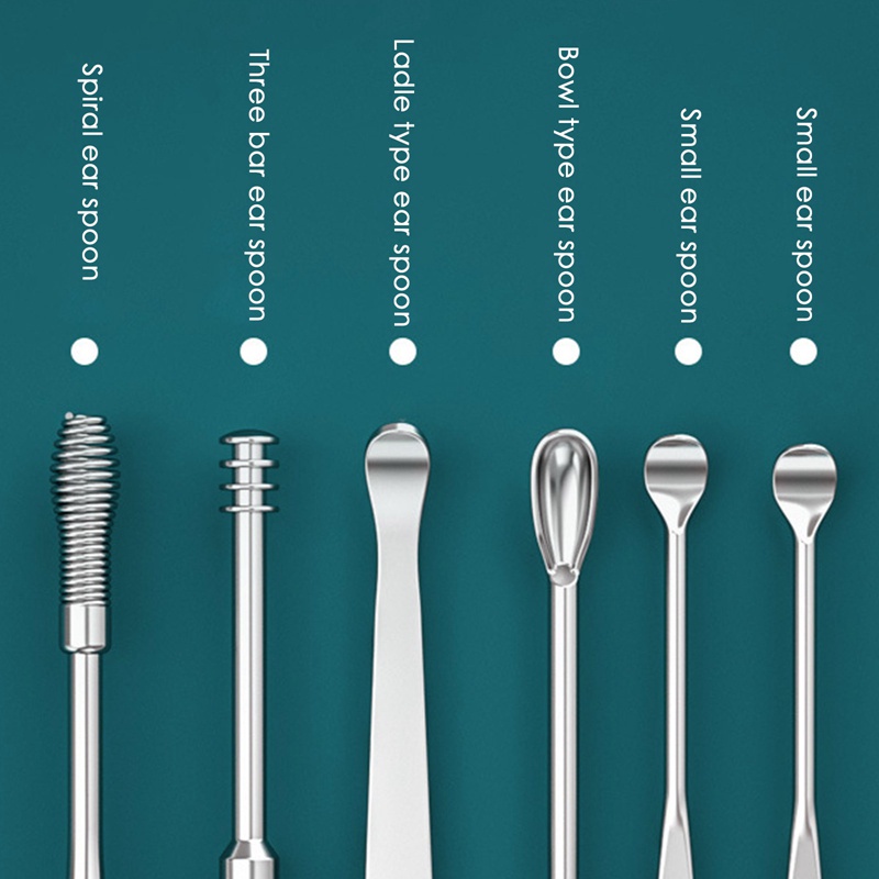 6/9/10 Pcs Portátil Multifuncional Kit De Limpeza Da Orelha Removedor De Cera De Ouvido Ear Escolha Earpick Cleaner Colher Cuidados Ferramentas Limpas