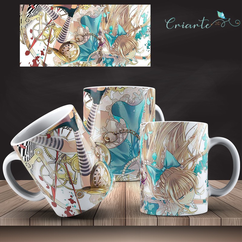 Caneca Porcelana Coleção Alice no País das Maravilhas  #05