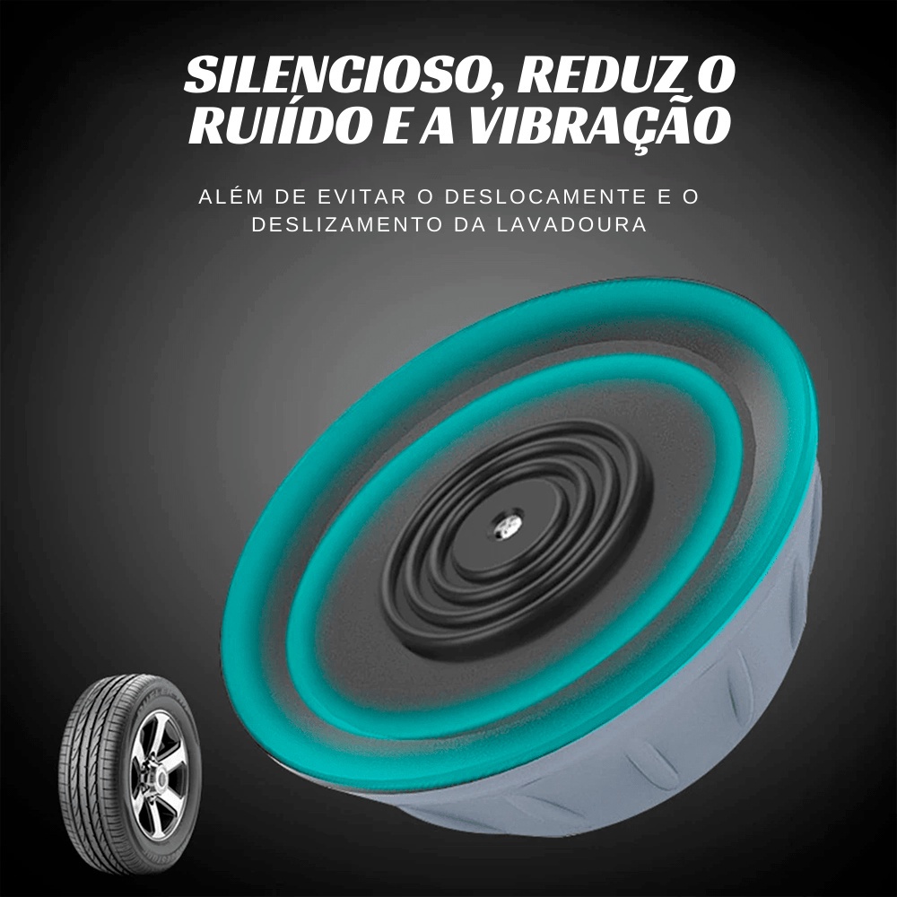 Pé/Nivelador Lava E Seca Suporte Secadora Anti Vibração