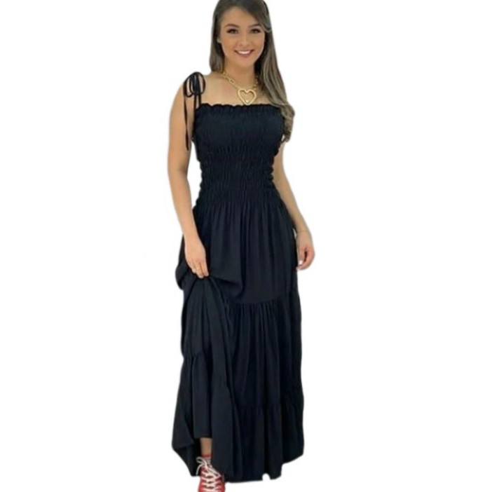 vestido sanfonado curto
