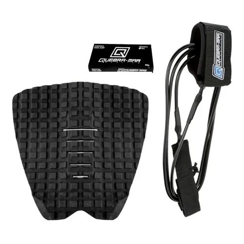 Leash Prancha Fun 8´+ Deck QuebraMar Para Prancha Surf + Parafina QuebraMar
