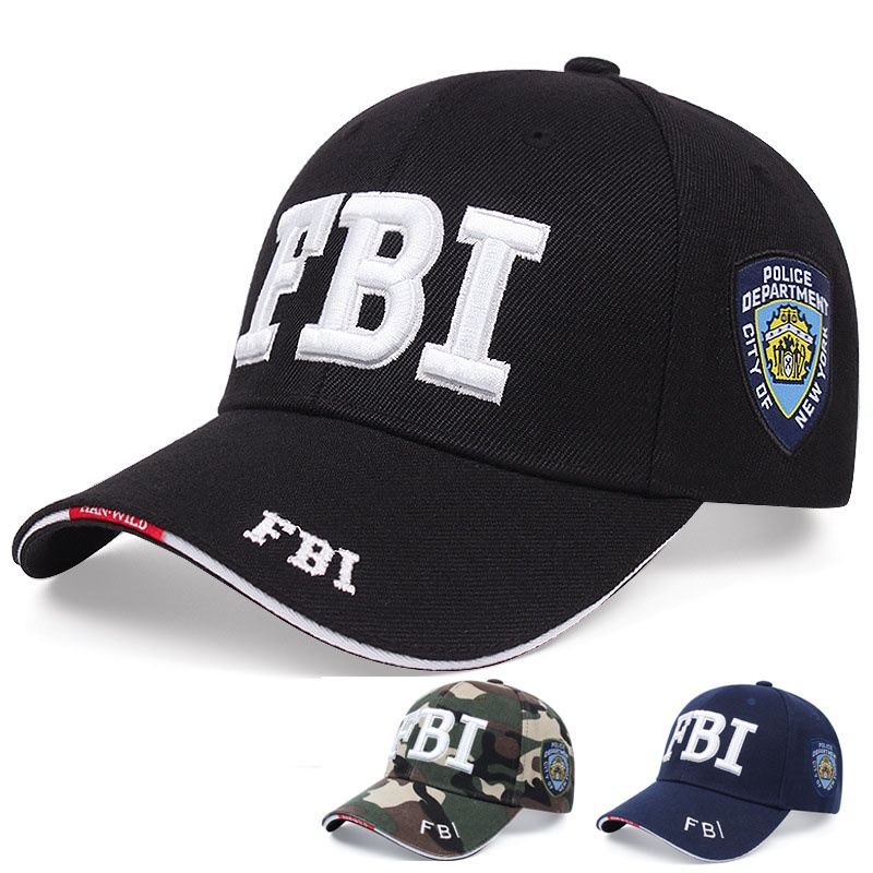 Boné de Beisebol Caminhada Chapéu Tático de Caça Boné de Combate Masculino Boné de Beisebol Militar Europeu e Americano Bordados Militares Europeu e Americano Bordados Militares FBI Boné de Beisebol Caminhada Caça Chapéu Tático de Caça Treinamento Boné de