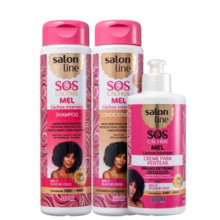 Kit Salon Line Cachos Dos Sonhos Todecacho 3 Produtos 300 Ml Shampoo Condicionador E Creme De Pentear Shopee Brasil