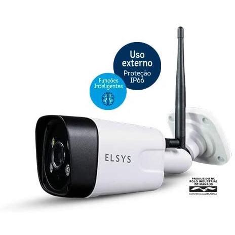 Camera De Seg. Wi-fi Externa Com Inteligencia De Video Full Hd Esc-wb3f - Elsys - Dcr-e: 2019/214711