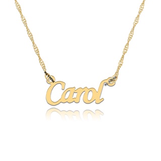 Colar de Nome Personalizado carol corrente feminino adulto infantil menina folheado a ouro
