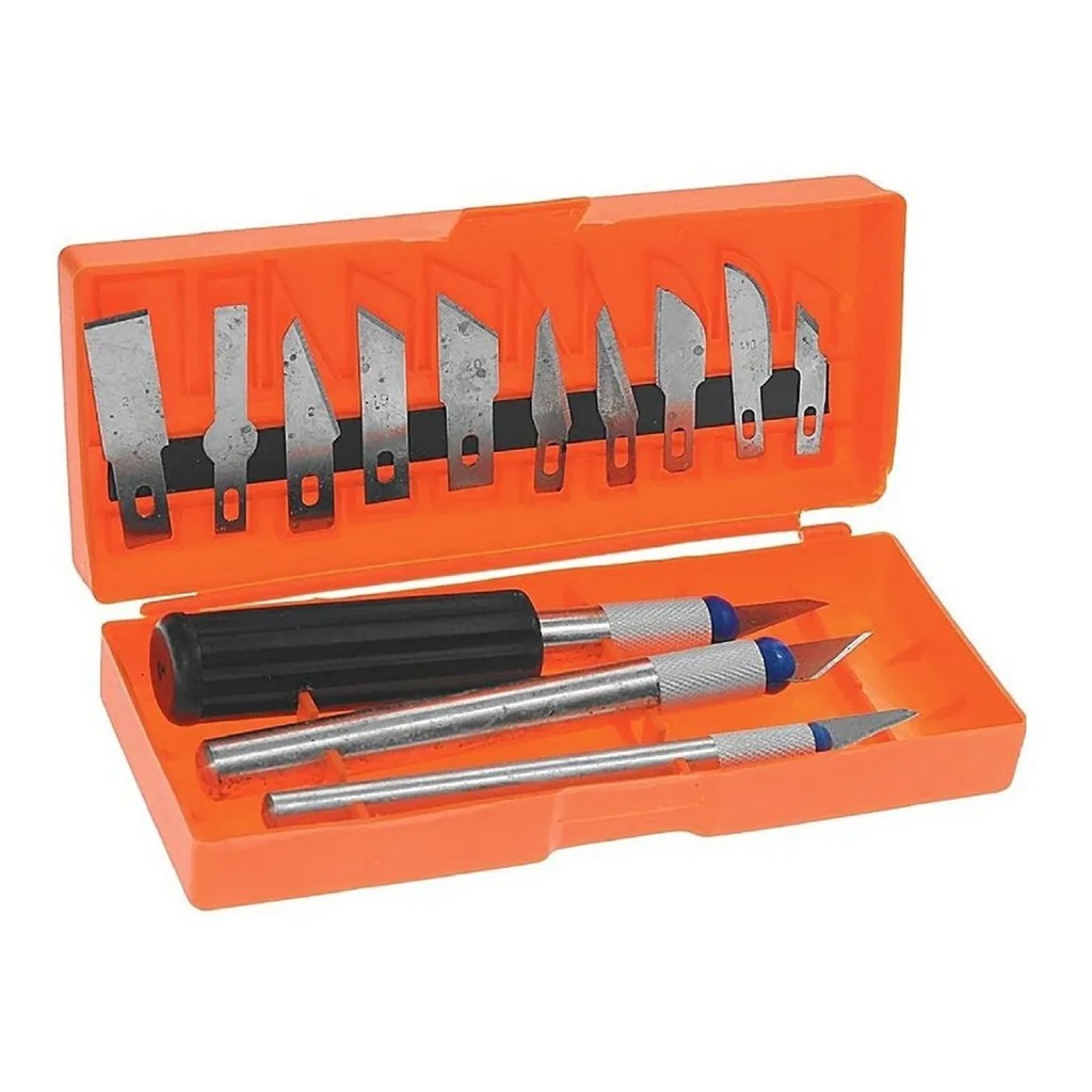 Kit Estilete de Precisão 13 Peças Com Estojo Sparta Artesanato em Oferta na Shopee