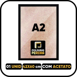 Moldura Quadro A2 42x60 COM ACETATO - 60x42 cm em Oferta na Shopee