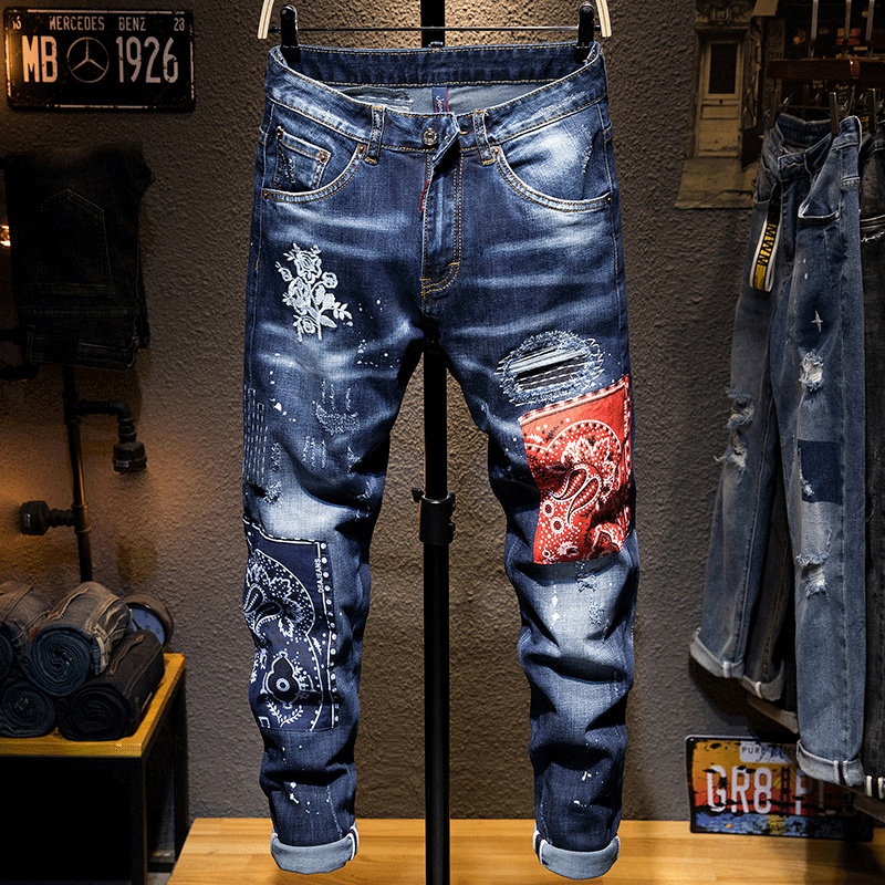 Calça jeans hot sale masculina customizada