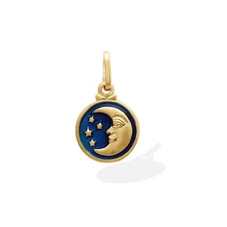 Pingente Lua Mística com Estrelas Banhado a Ouro