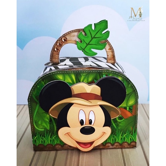 Caixa Personalizada Mickey Safari( FAZEMOS em qualquer TEMA)