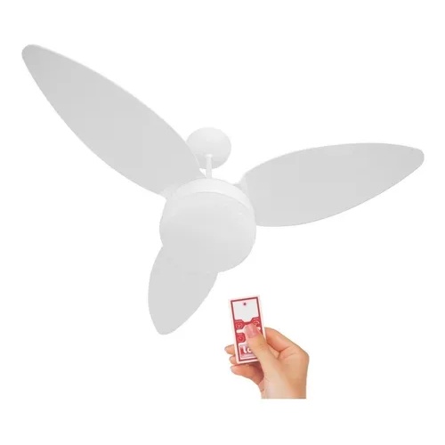 Ventilador Teto Zonda Branco P/ 2 Lâmpadas Ponente +controle