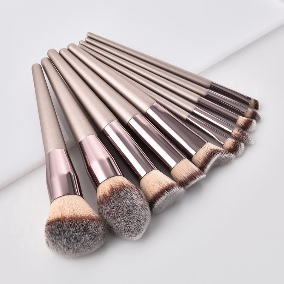 10Pcs/Set Makeup Brushes Professional Premium Foundation Misturando Pó Facial Blush Eyeshadow Brush