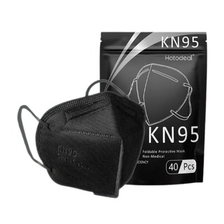 Kit 10 Máscaras KN95 PRETA Embalada Individualmente 5 Camadas
