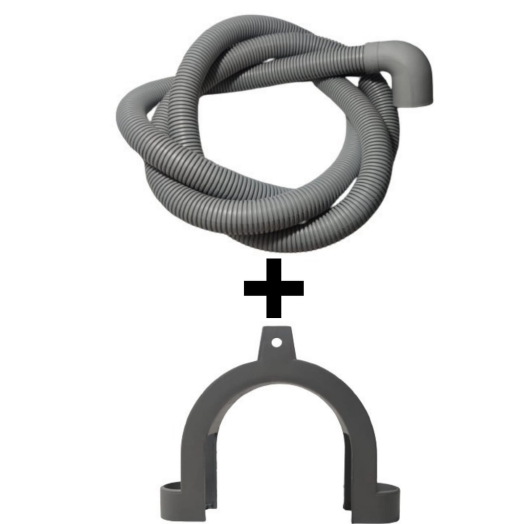 Mangueira Saída Água Curva Grossa Lavadora Electrolux/Brastemp com curva da mangueira