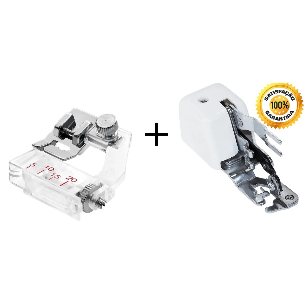Sapata Overlock Com Corte Arremate + Calcador de Viés Máquina Singer