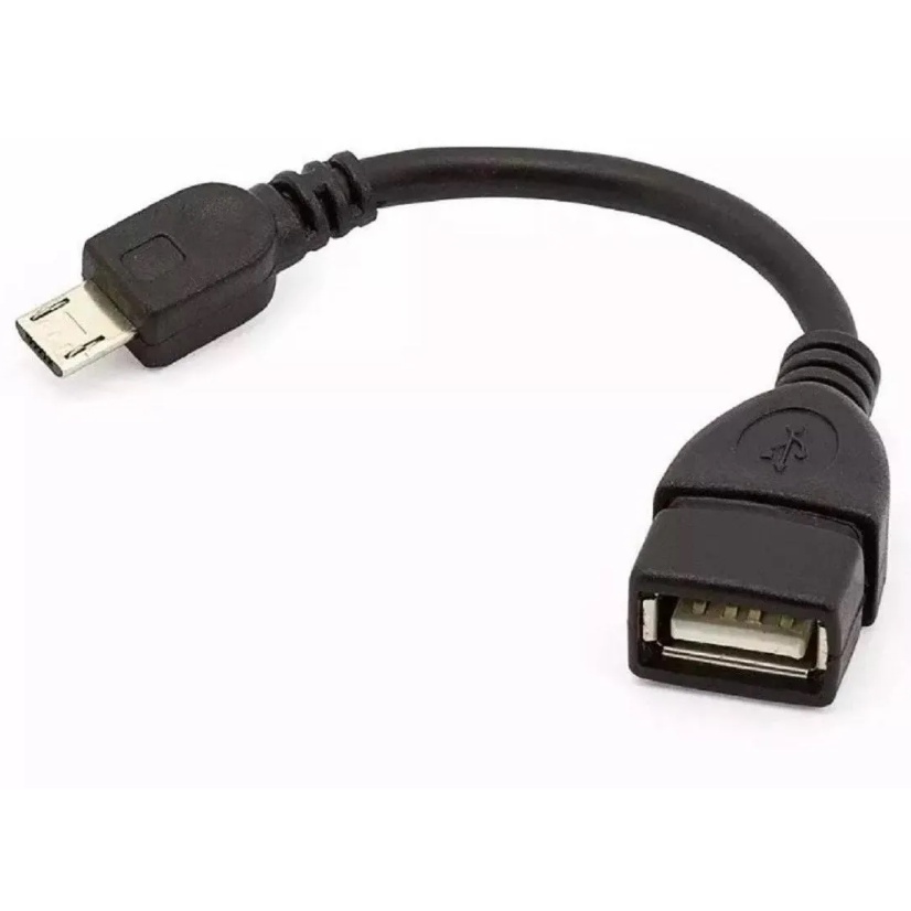 Cabo Otg Micro Usb Adaptador Pendrive Para Celular  Usb Pendrive Para Celula r Tablet Universal V8 Cor Preto