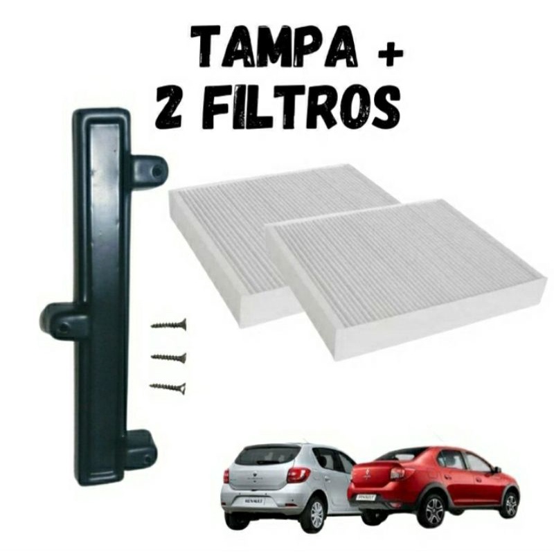 Tampa Filtro De Ar Condicionado Sandero Até 2010 +2 Filtros todos os modelos até 2010 em Oferta na Shopee