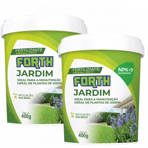 2 Adubo Fertilizante Forth Jardim 400g Gramado Jardineira - Home & Living