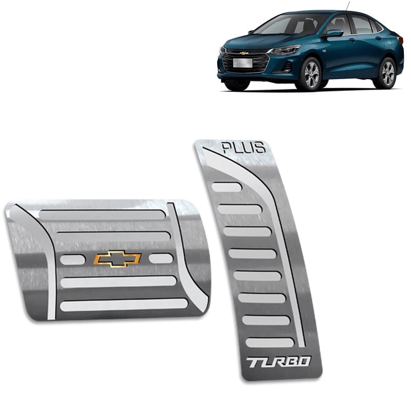 Pedaleira Onix Plus Turbo 20/.. Automático Aço Inox - Não fura o pedal em Oferta na Shopee