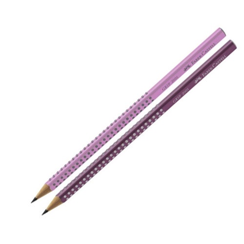 KIT 2 LAPIS FABER CASTELL ECOLAPIS GRIP LILAS/ROSA em Oferta na Shopee