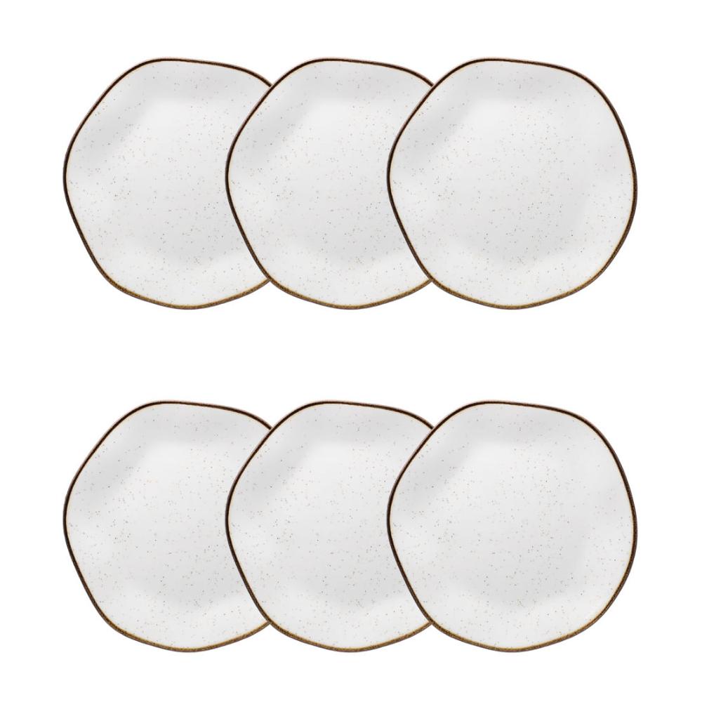 Conjunto de 6 Pratos Sobremesa 21,5cm Ryo Maresia em Oferta na Shopee