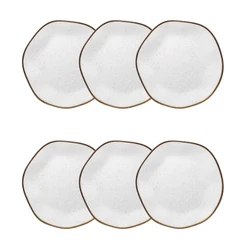 Conjunto de 6 Pratos Sobremesa 21,5cm Ryo Maresia
