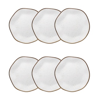 Conjunto de 6 Pratos Sobremesa 21,5cm Ryo Maresia em Oferta na Shopee