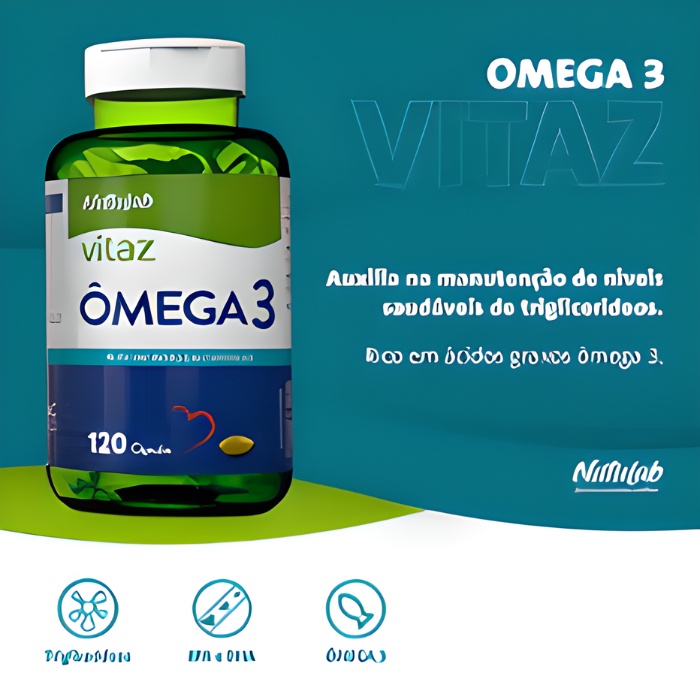 Ômega 3 1000mg Natulab 120 cápsulas Shopee Brasil