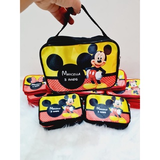 Maletinha Personalizada Minnie Mickey lembracinha kit 10