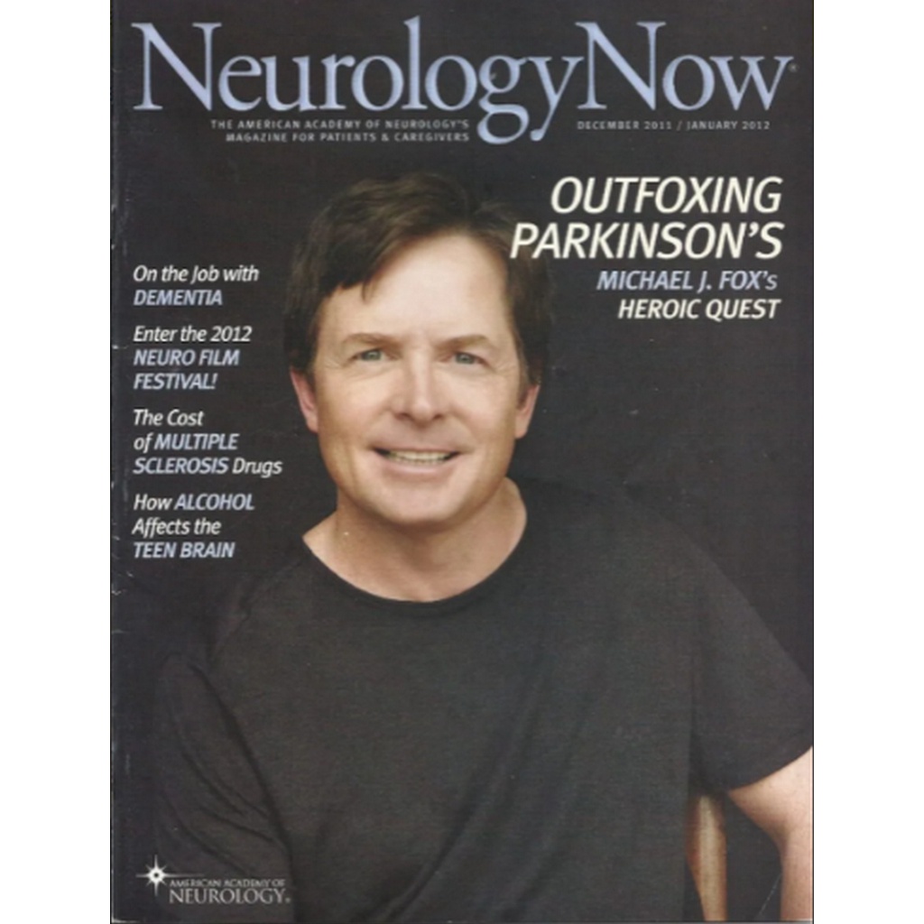 REVISTA NEUROLOGY NOW, DE DEZEMBRO/2011, COM MICHAEL J. FOX NA CAPA.
