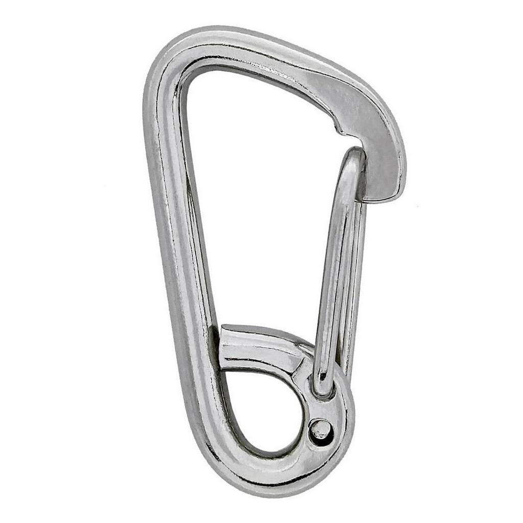Mosquetão Em Aço Inox Engate Rápido De Pressão 8 X 80Mm