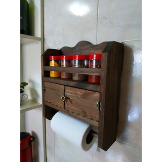 / Art & Lar / Porta Temperos de Parede Armarinho 4 Potes