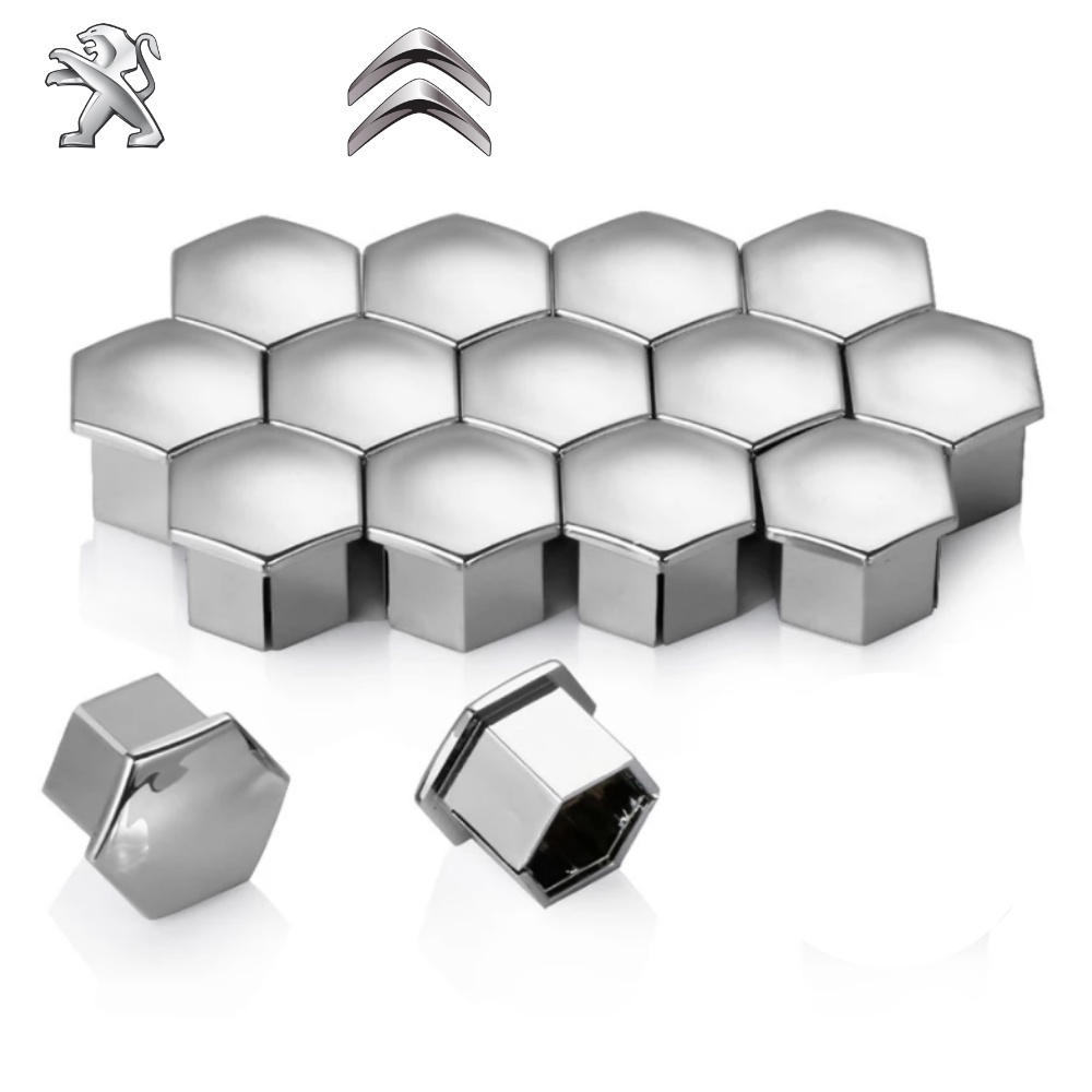 JG KIT 16 Capa Tampa Parafuso Roda Citroen Peugeot  307 308 207 208 2008 17mm