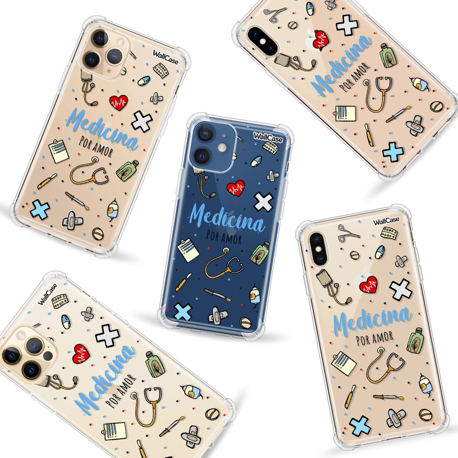 Capinha de Celular CP23 Transparente Profissão Medicina Para iPhone 5 6 7 8 11 12 13 14 15 16E 17 Se Xr Xs Pro Max