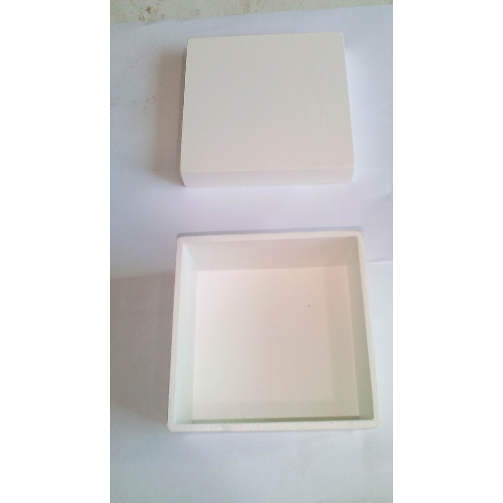 20 Caixa 20x20x5 Mdf Lembrança Casamento Pintura Branco Tsp