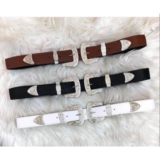 kit cinto de 2 fivelas PRETO E BRANCO.