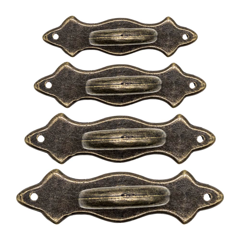 4 Puxadores Antigo Guarda Roupa Comoda Vintage 67mm Genova P