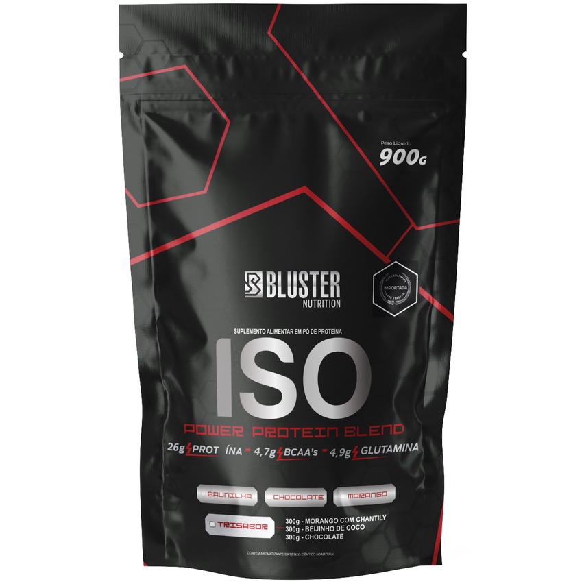 Whey Bluster isolado trisabor pouch 900 g