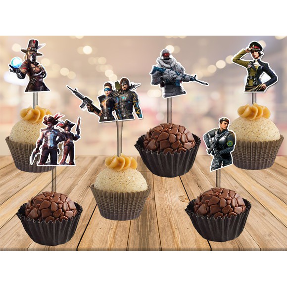 Topper Free Fire - 100 unidades