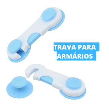 2 Travas Gaveta Porta Armário Segurança Bebê Colorido