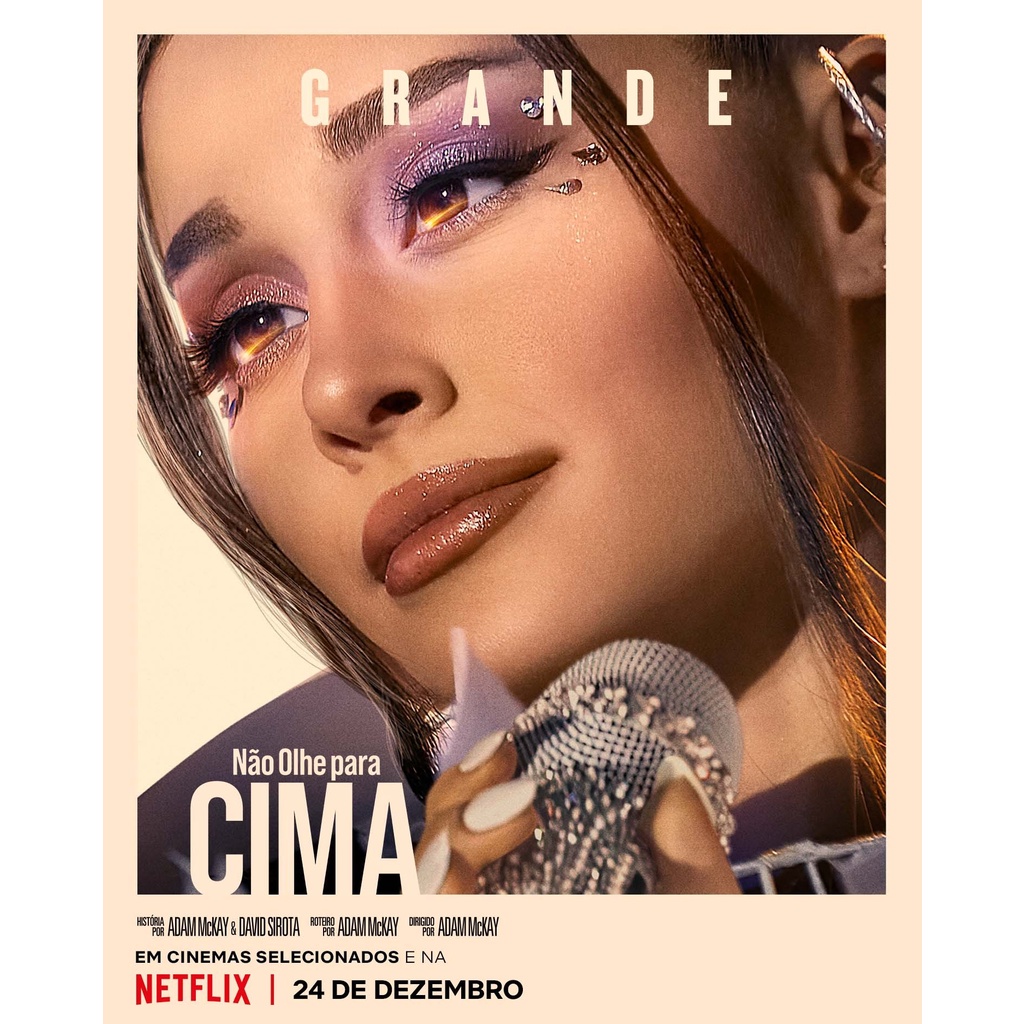 Poster Filme Não Olhe Para Cima Tamanho Grande A3 Cartaz De Cinema - Quadro Ariana Grande