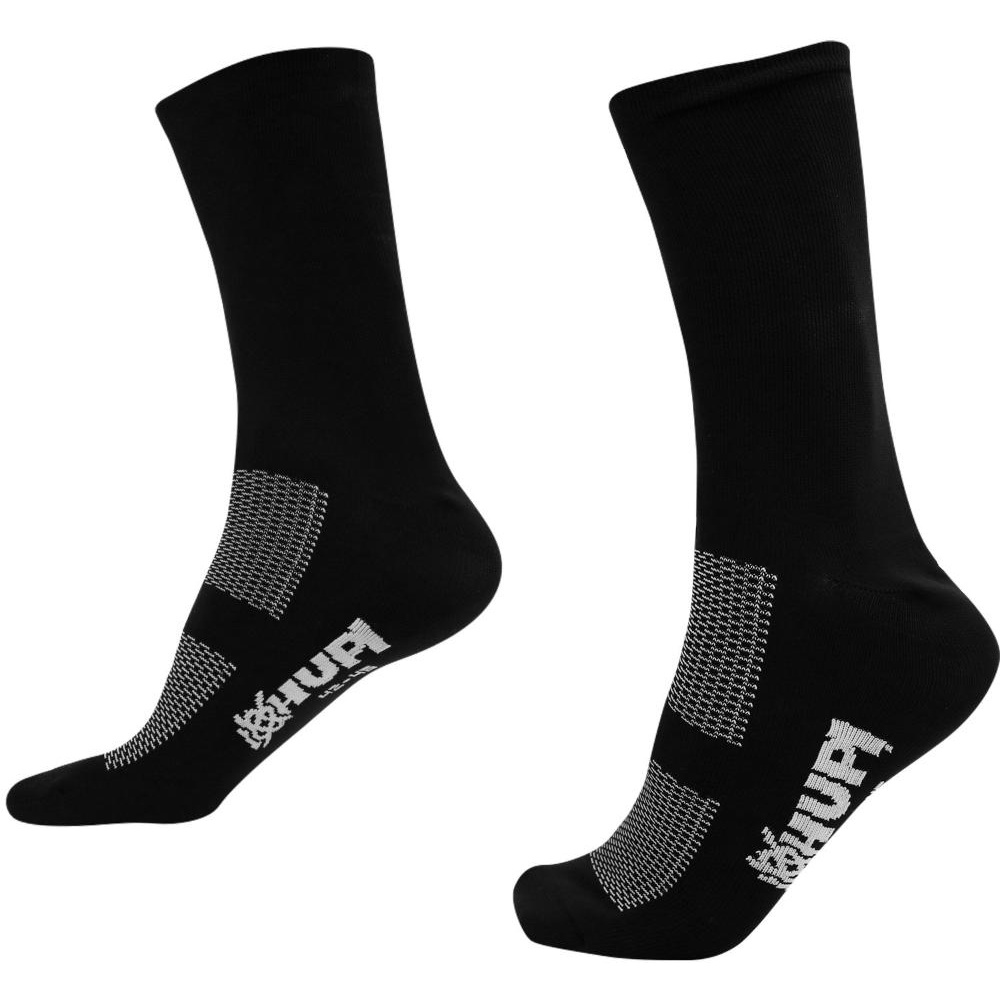 Meia Esportiva Hupi Lisa Preta Tamanho Plus 42-46 para Corrida Ciclismo Poliamida em Oferta na Shopee