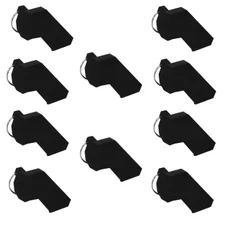 Kit 10 Apitos de Plástico Profissional Rythmoon - Apito Preto