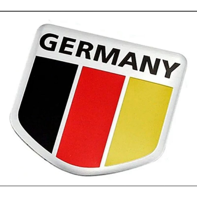 Emblema Inox Badge Metal Bandeira Alemanha Vw Audi Jetta Bora Germany Escudo