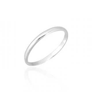 Anel De Prata 925 Modelo Liso Minimalista, 100% Prata Legítima Maciça