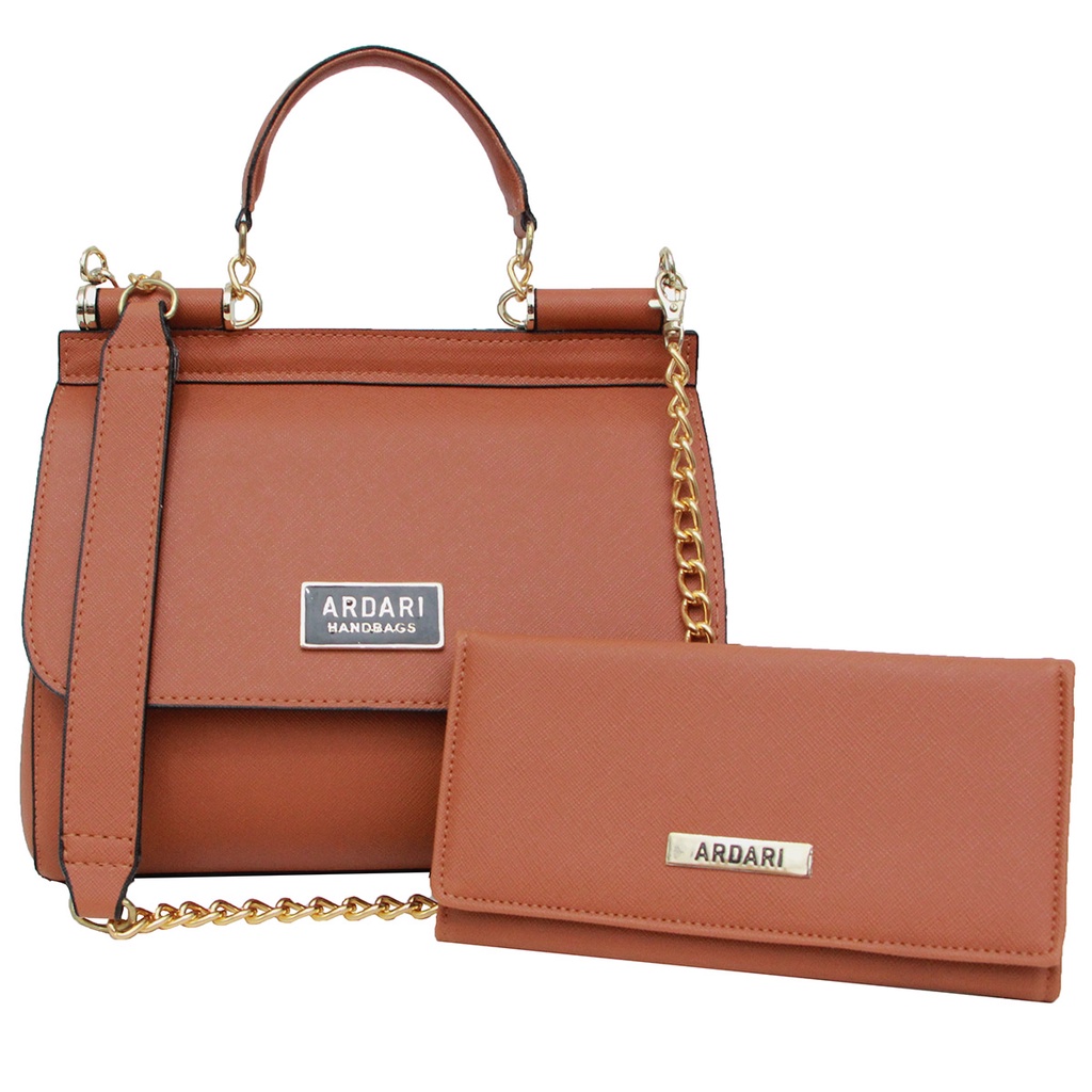 Bolsa feminina de luxo para festa com alça de corrente + carteia porta documento e cartão promoção Ardari