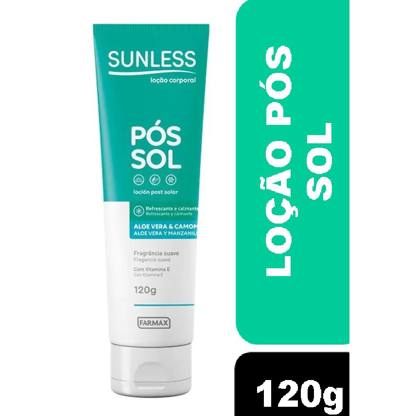 Loção Pós Sol Sunless 120g em Oferta na Shopee