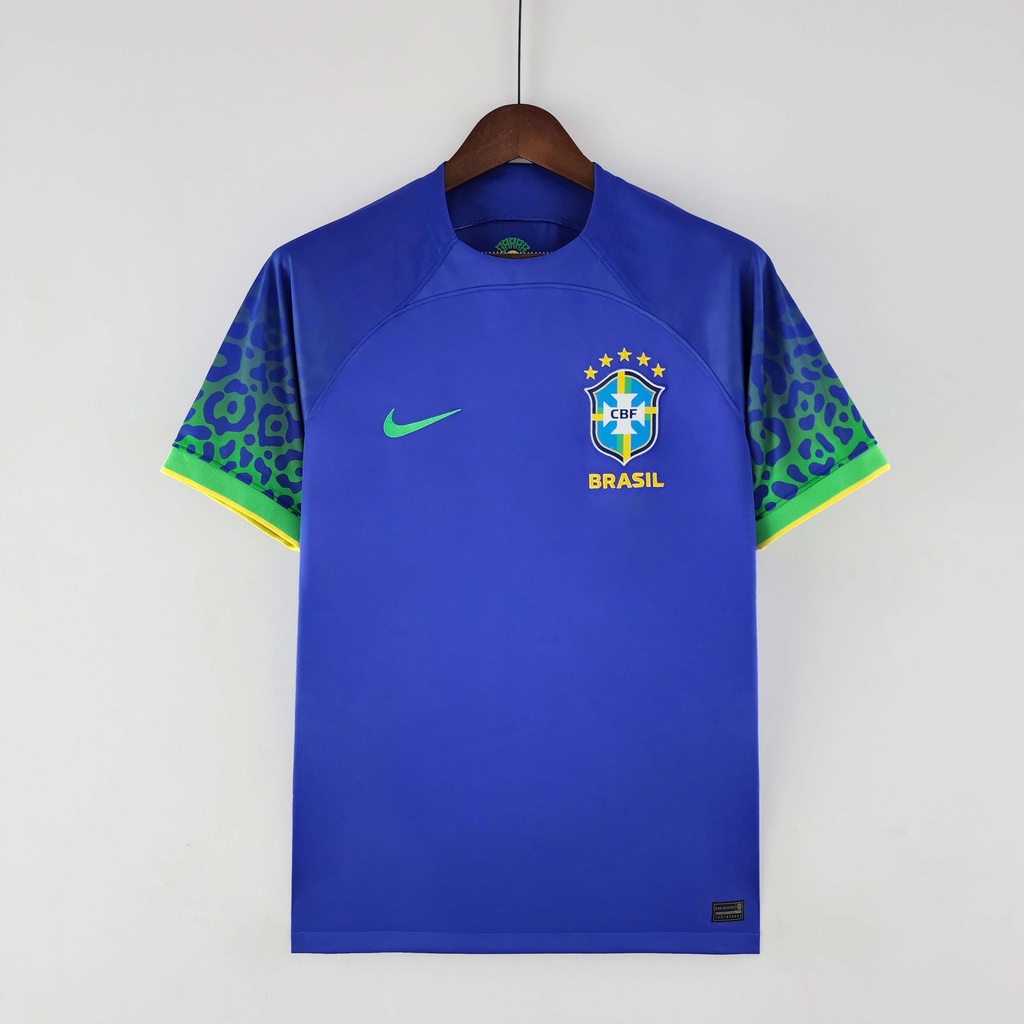 Camisa De Futebol 2022 Brasil Longe NEYMAR JR # 10 Camisas